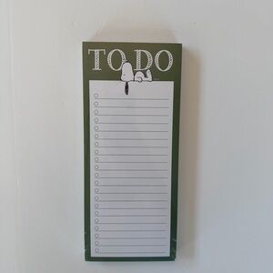 Snoopy Double-Magnet Memo To Do Note Pad New 4"x9" Variety 100 Sheets